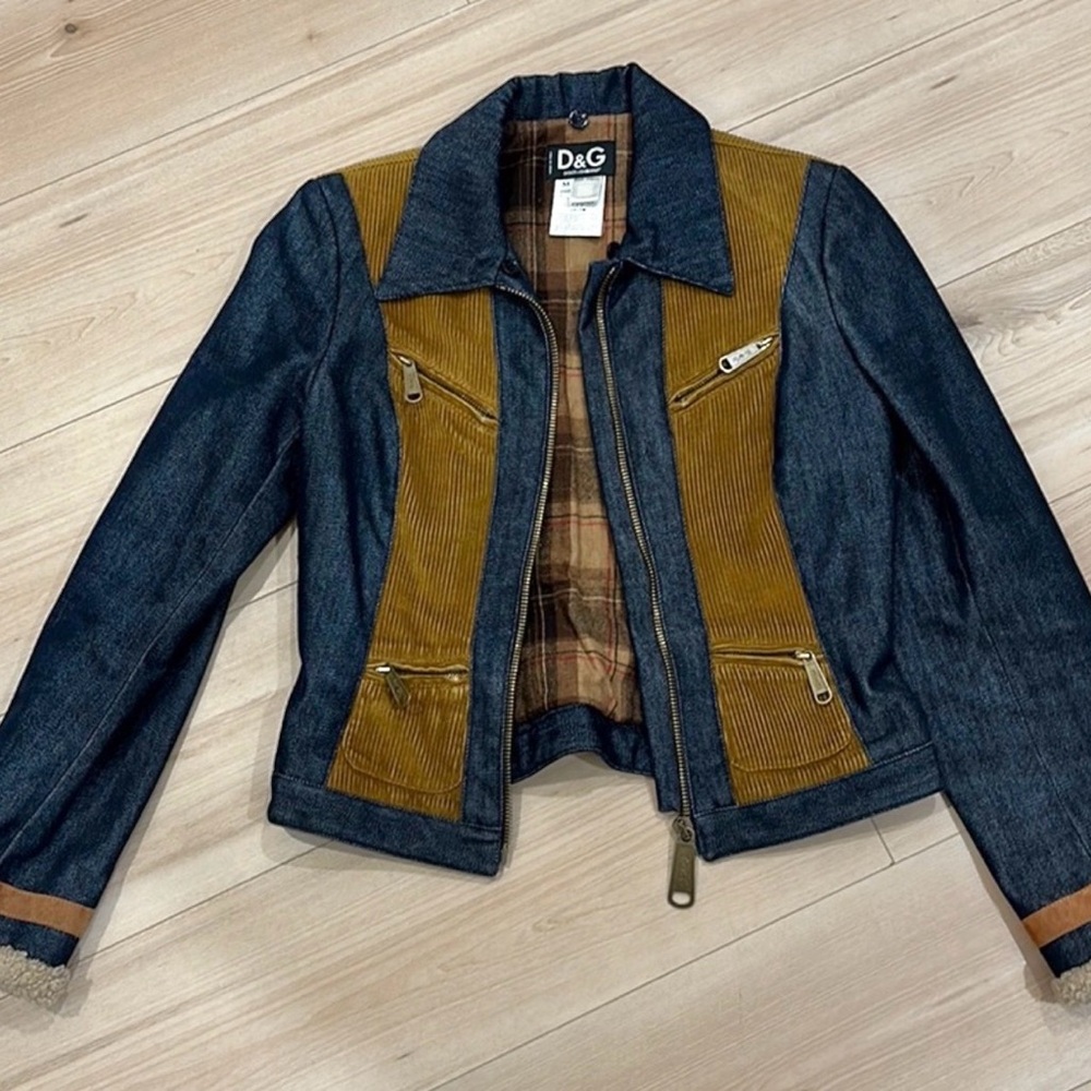 ISO This D&G Women's Denim and Tan Corduroy Jacket